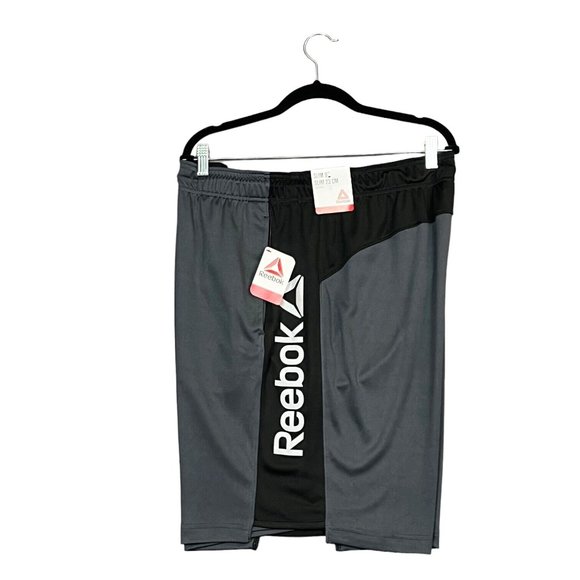 Reebok Mens Active Gym Shorts Size 3XL Black Gray Quick Dry Training Shorts - Picture 2 of 9
